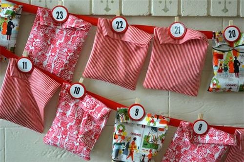 A stunning Advent Calendar display by Erin Heaton of lansdownelife.com