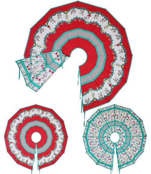 Holiday frivoliday reversible christmas tree skirt