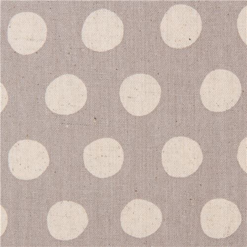 taupe canvas fabric with dots by Robert Kaufman