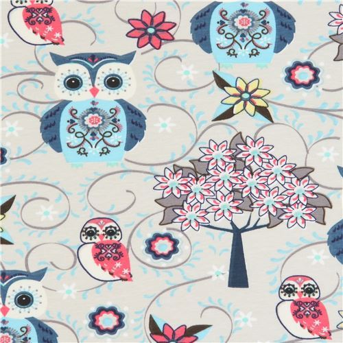 owl knit fabric by Stof France