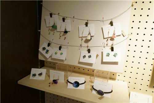 Gorgeous earrings on display