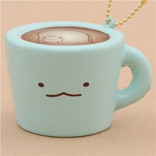 cute blue Sumikkogurashi shy lizard mug squishy charm kawaii