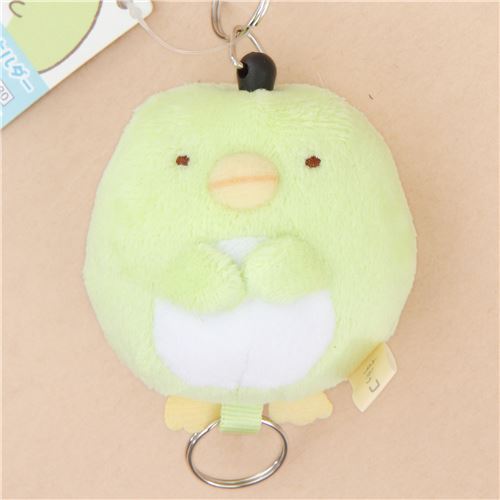 cute soft Sumikkogurashi green shy penguin plush charm by San-X